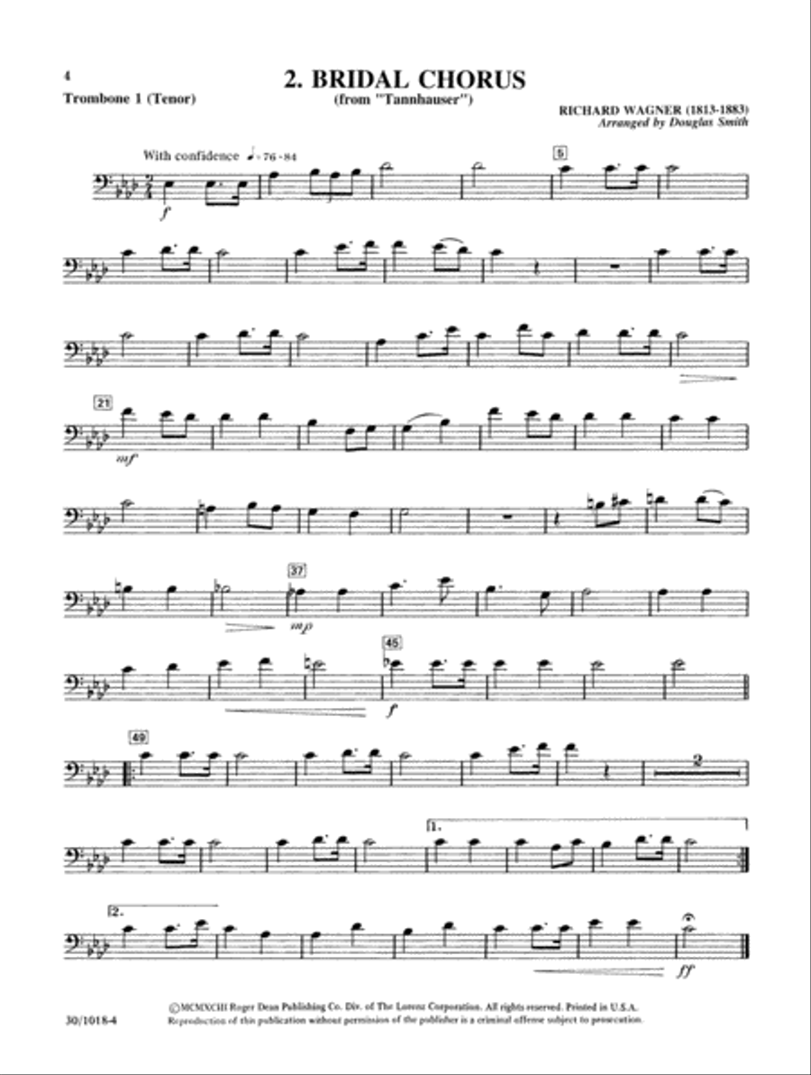 Classics for Four-Plus Brass - Trombone 1 Brass Ensemble scores gallery preview page 6