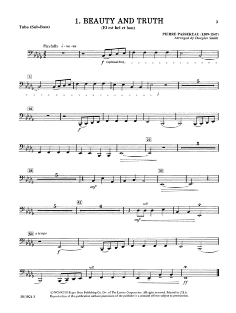Classics for Four-Plus Brass - Tuba Brass Ensemble scores gallery preview page 5
