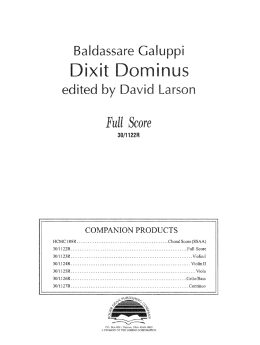 Dixit Dominus - Full Score Score scores gallery preview page 3