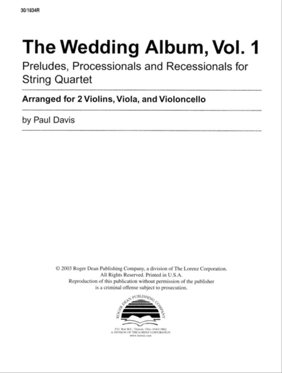 The Wedding Album, Volume 1 Cello scores gallery preview page 3