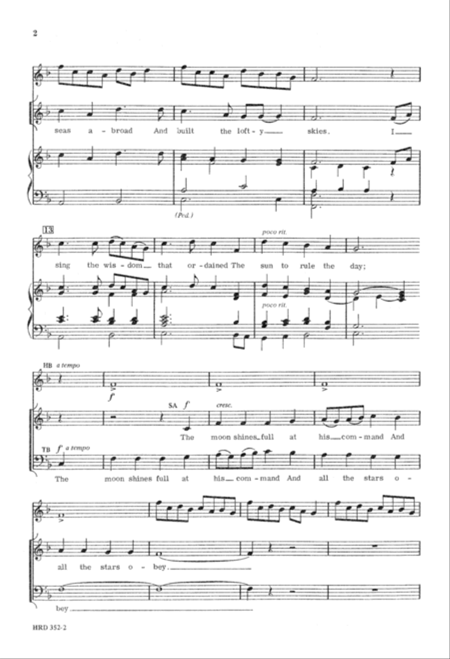 I Sing the Almighty Power of God (Digital Download) 4-Part scores gallery preview page 2