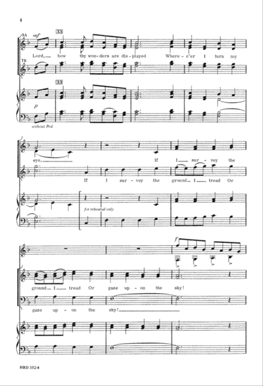 I Sing the Almighty Power of God (Digital Download) 4-Part scores gallery preview page 4