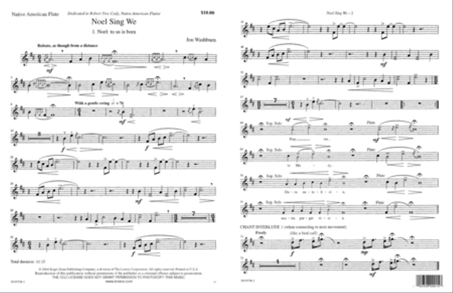 Noel Sing We - Flute Part Choir scores gallery preview page 1