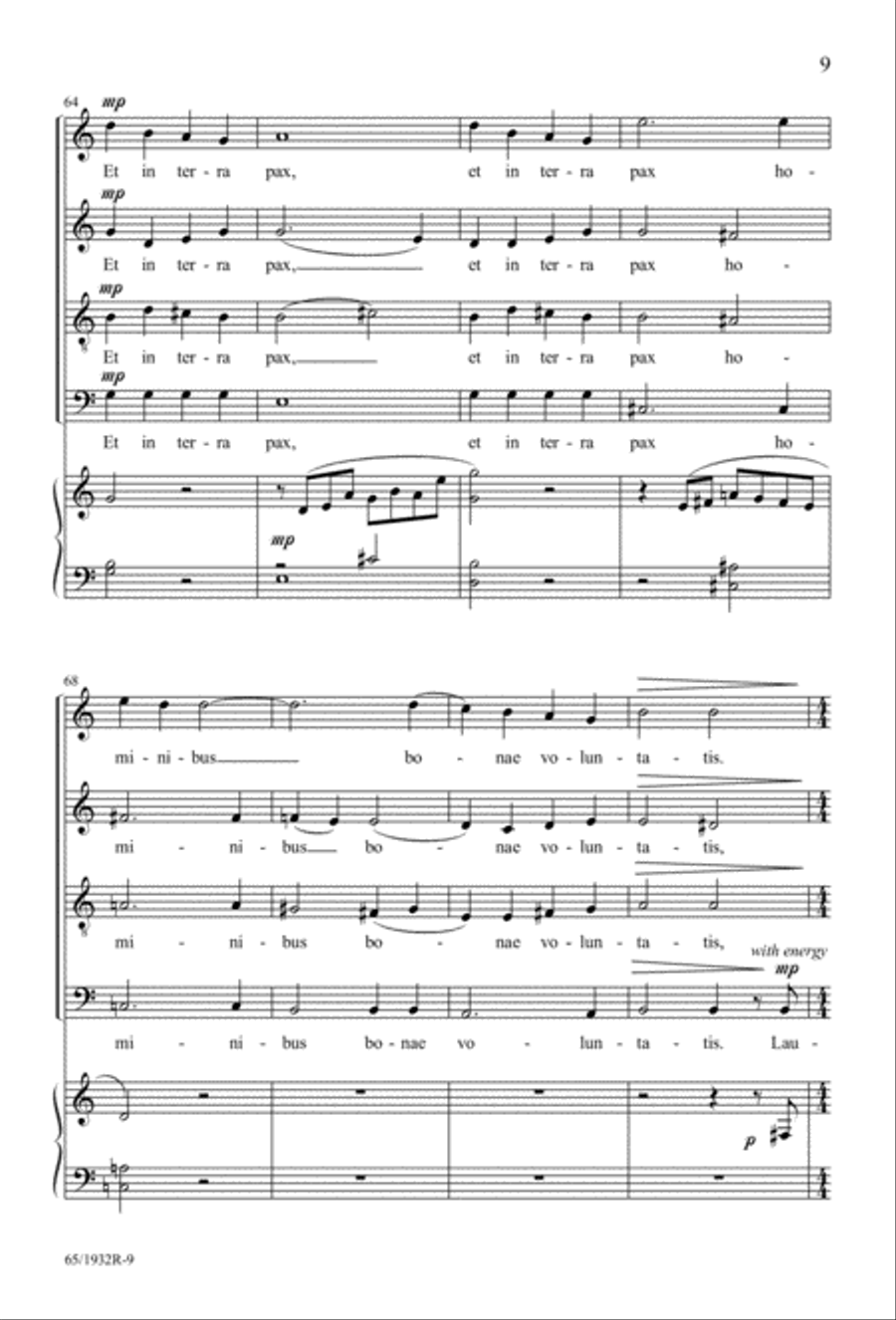 Gloria (Digital Download) 4-Part scores gallery preview page 11