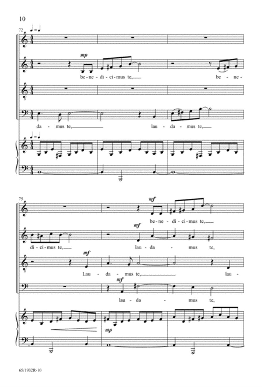Gloria (Digital Download) 4-Part scores gallery preview page 12