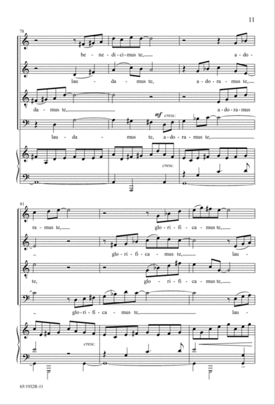 Gloria (Digital Download) 4-Part scores gallery preview page 13