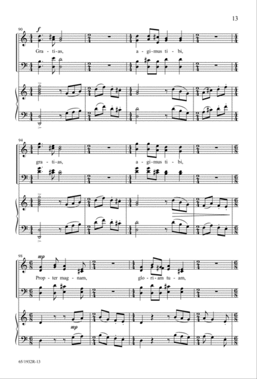 Gloria (Digital Download) 4-Part scores gallery preview page 15