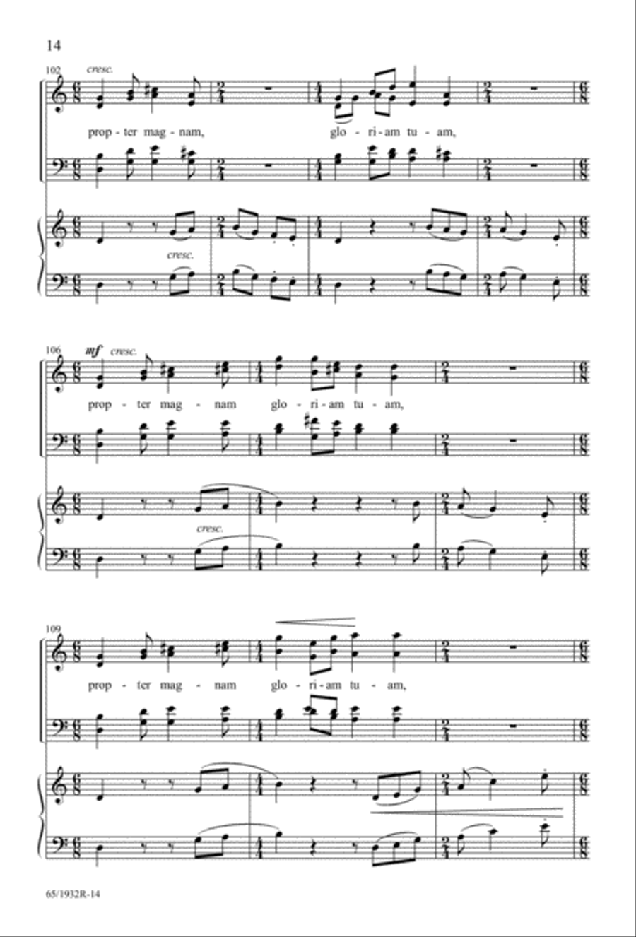 Gloria (Digital Download) 4-Part scores gallery preview page 16