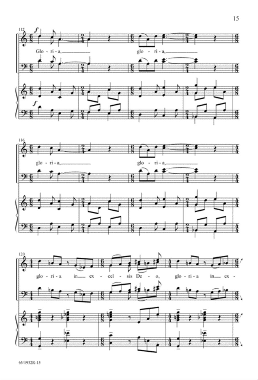 Gloria (Digital Download) 4-Part scores gallery preview page 17