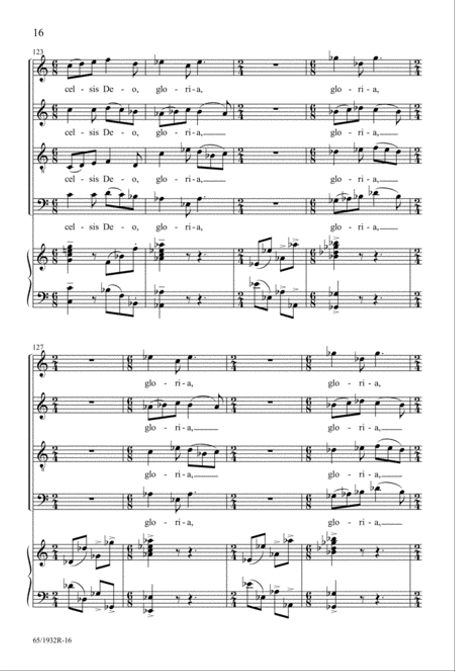 Gloria (Digital Download) 4-Part scores gallery preview page 18