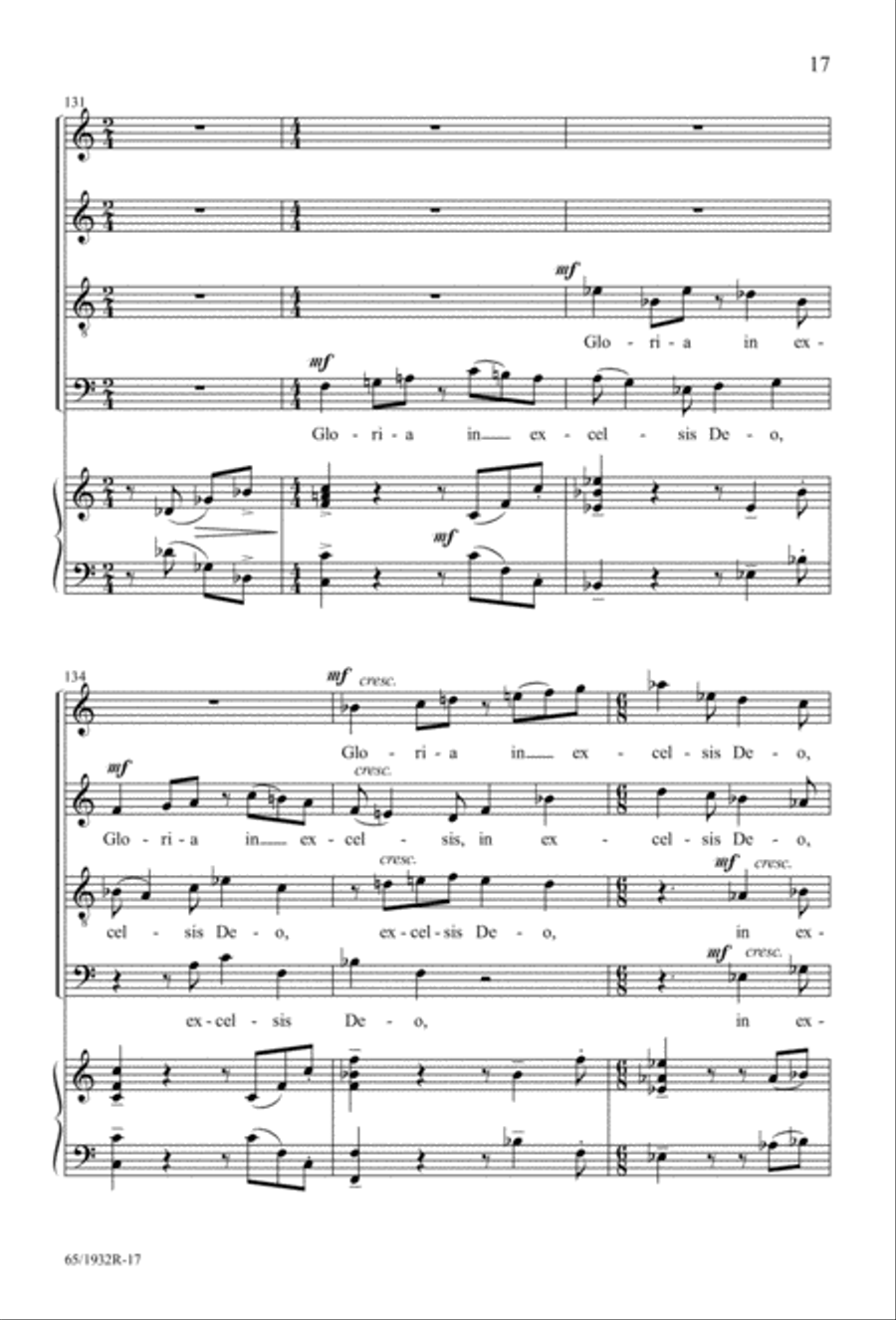 Gloria (Digital Download) 4-Part scores gallery preview page 19