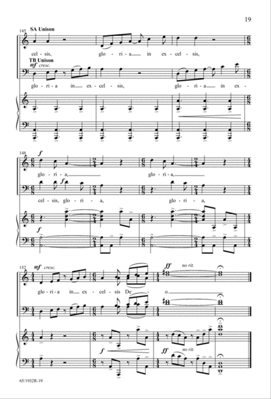 Gloria (Digital Download) 4-Part scores gallery preview page 21