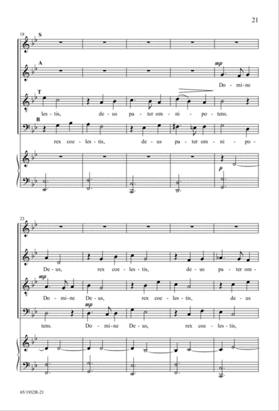 Gloria (Digital Download) 4-Part scores gallery preview page 23