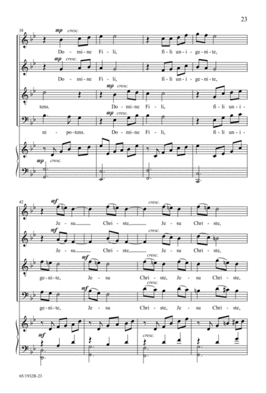 Gloria (Digital Download) 4-Part scores gallery preview page 25