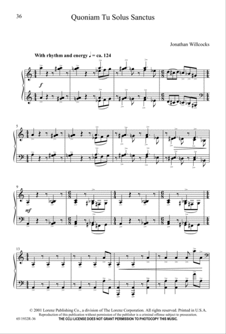 Gloria (Digital Download) 4-Part scores gallery preview page 38