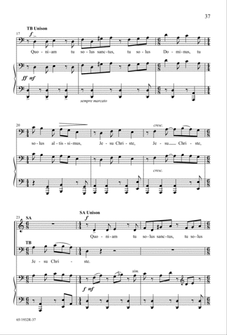 Gloria (Digital Download) 4-Part scores gallery preview page 39
