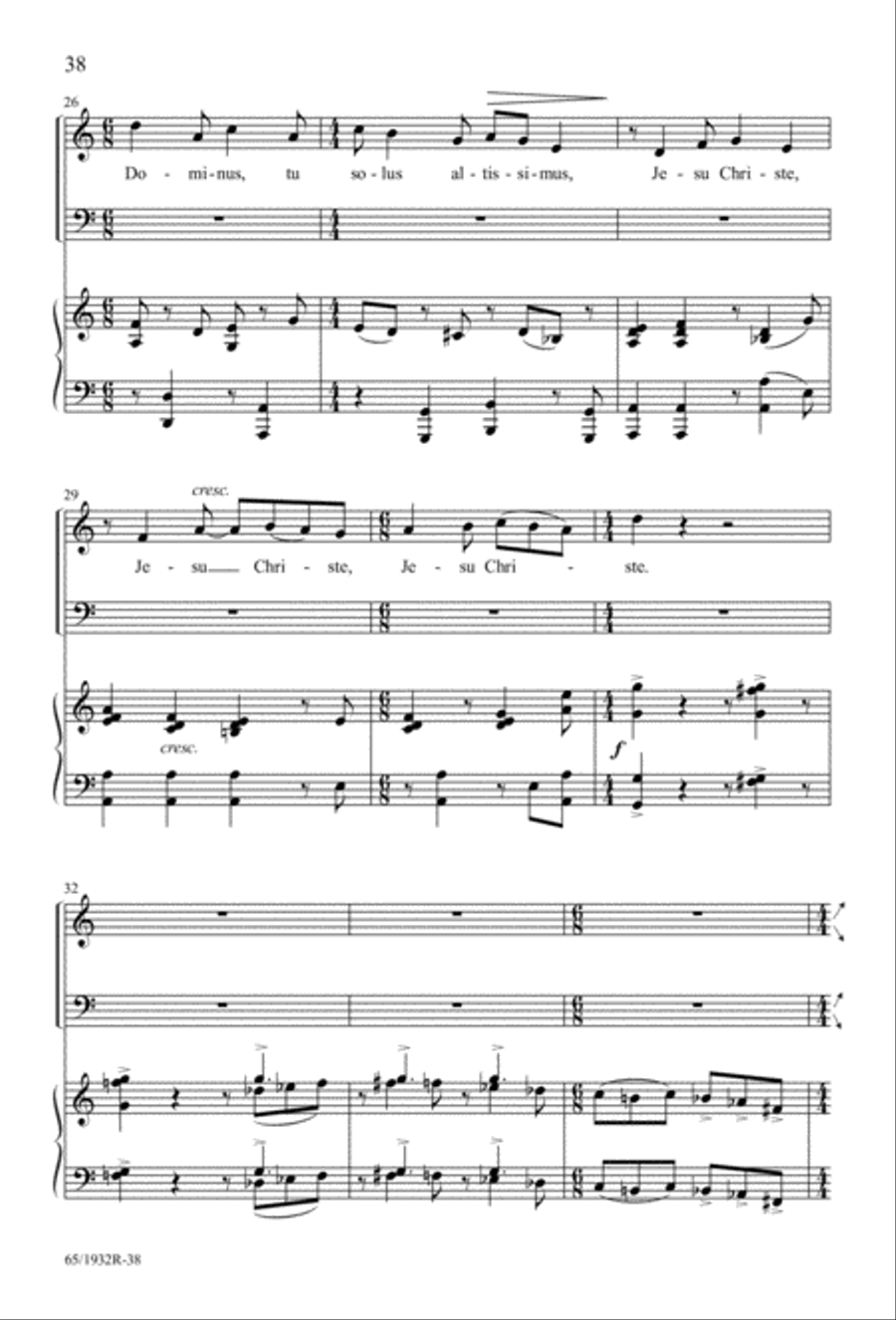 Gloria (Digital Download) 4-Part scores gallery preview page 40
