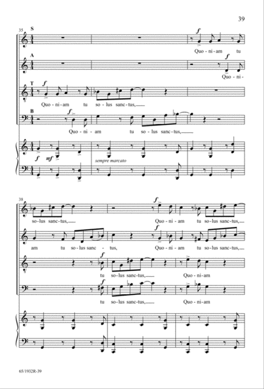 Gloria (Digital Download) 4-Part scores gallery preview page 41