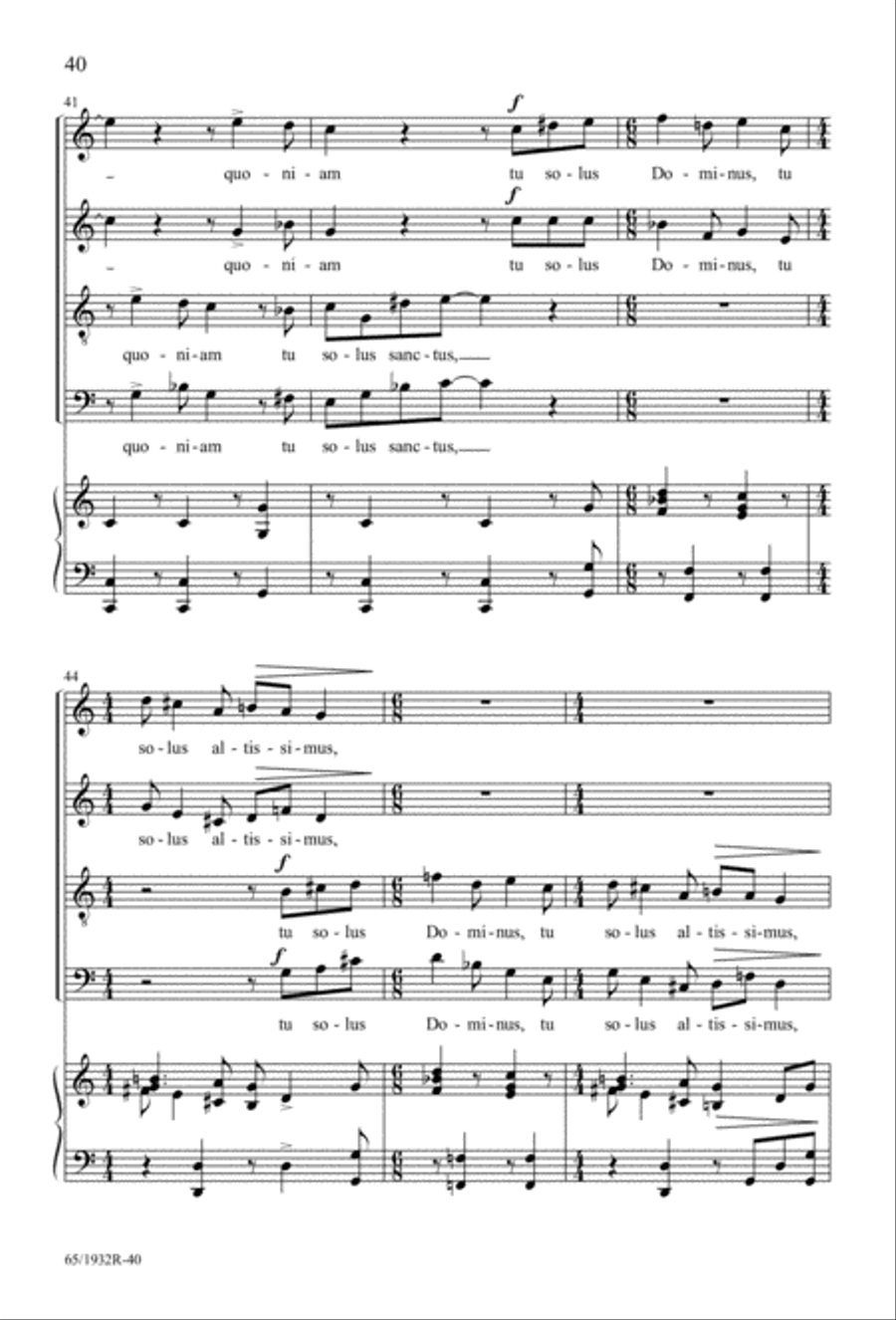 Gloria (Digital Download) 4-Part scores gallery preview page 42