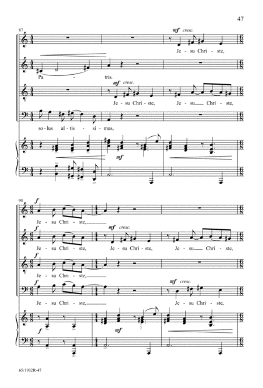 Gloria (Digital Download) 4-Part scores gallery preview page 49