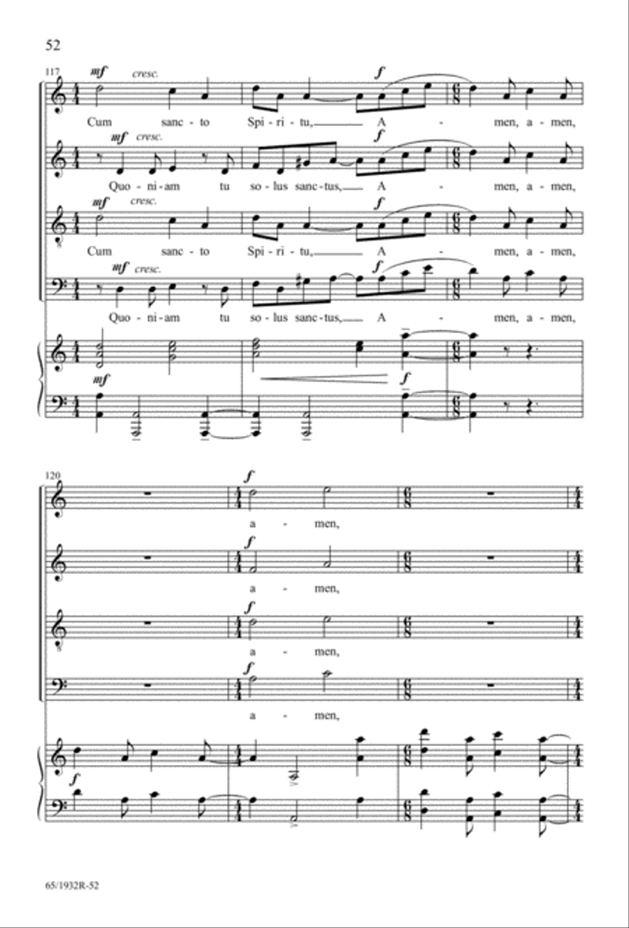 Gloria (Digital Download) 4-Part scores gallery preview page 54