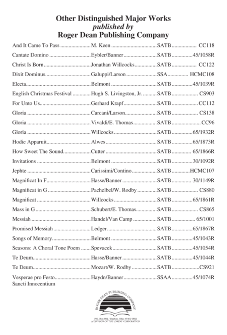 Gloria (Digital Download) 4-Part scores gallery preview page 58
