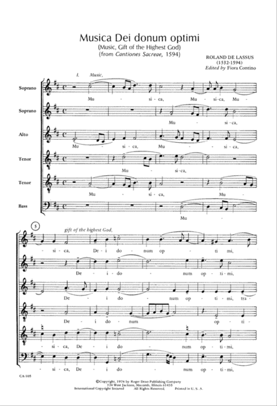 Musica Dei Donum Optimi (Digital Download) Divisi scores gallery preview page 3
