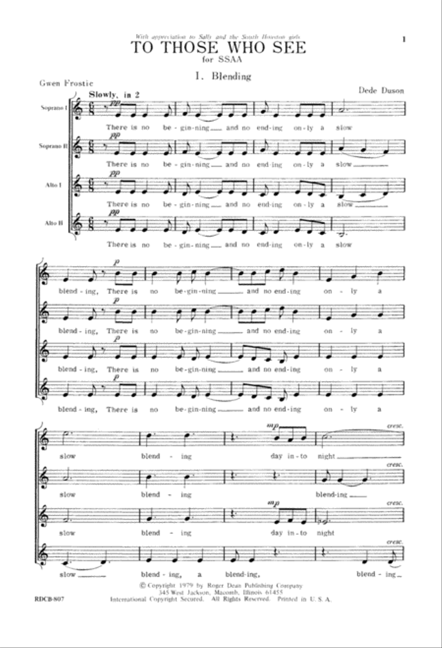 To Those Who See (Digital Download) SSAA scores gallery preview page 3