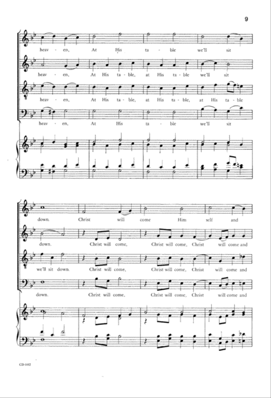 Holy Manna (Digital Download) 4-Part scores gallery preview page 9