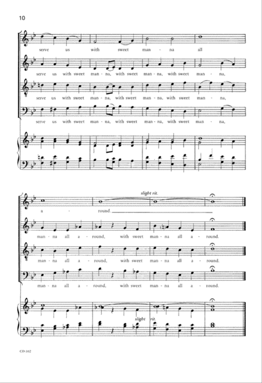 Holy Manna (Digital Download) 4-Part scores gallery preview page 10