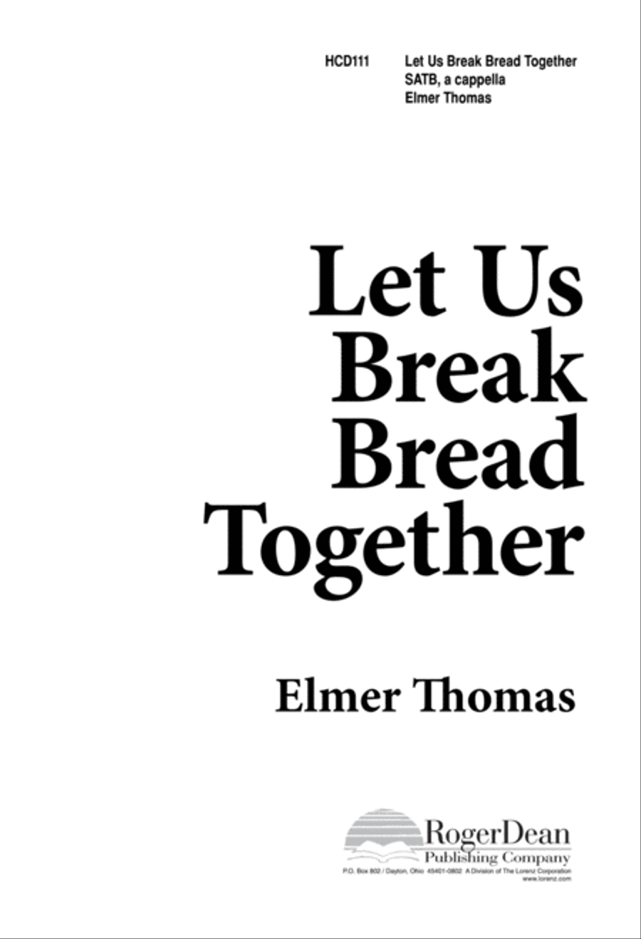 Let Us Break Bread Together (Digital Download) Divisi scores gallery preview page 1