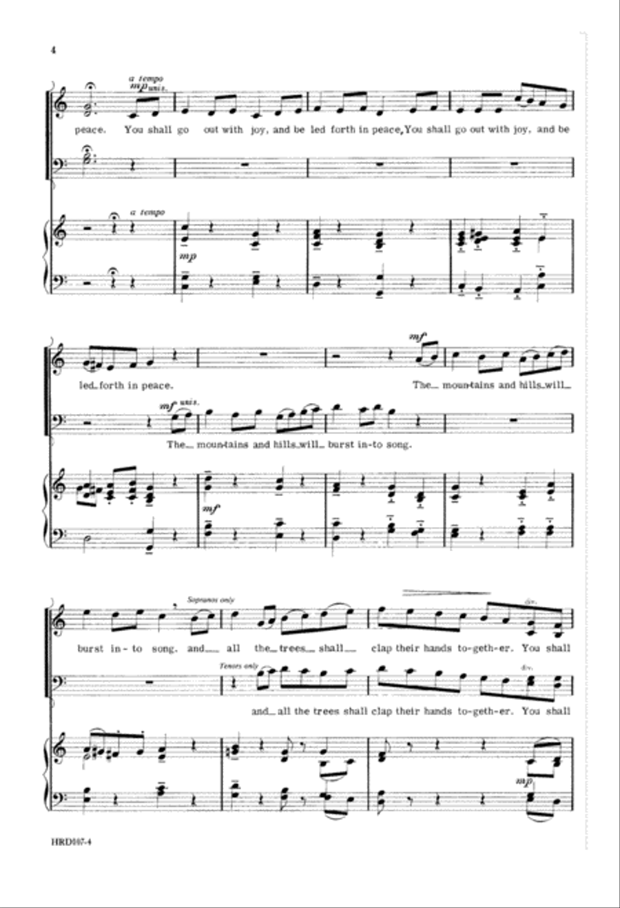 For You Shall Go Out With Joy (Digital Download) 4-Part scores gallery preview page 4