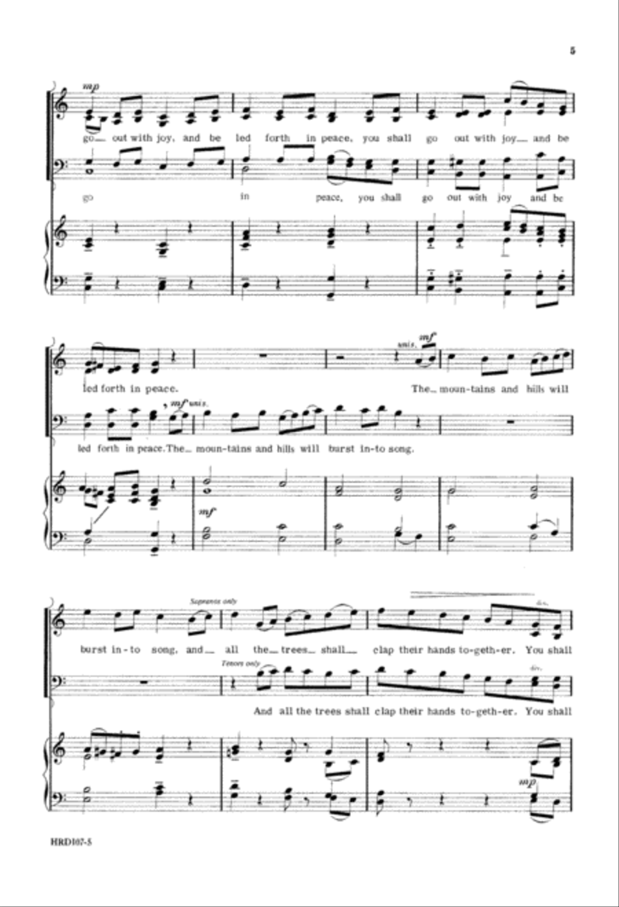 For You Shall Go Out With Joy (Digital Download) 4-Part scores gallery preview page 5