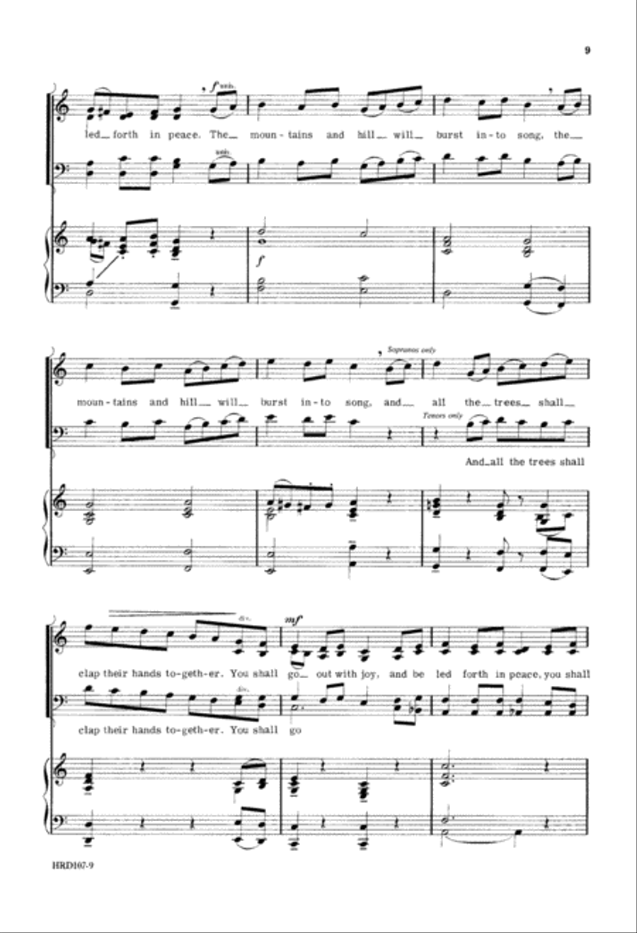 For You Shall Go Out With Joy (Digital Download) 4-Part scores gallery preview page 9
