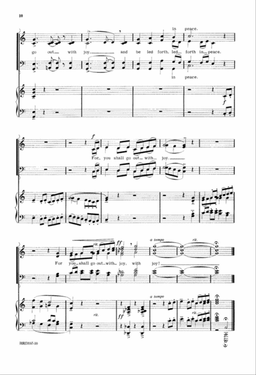 For You Shall Go Out With Joy (Digital Download) 4-Part scores gallery preview page 10