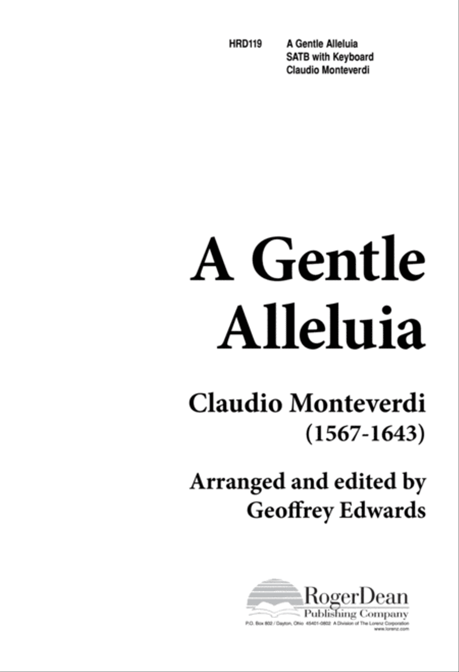A Gentle Alleluia (Digital Download) 3-Part scores gallery preview page 1