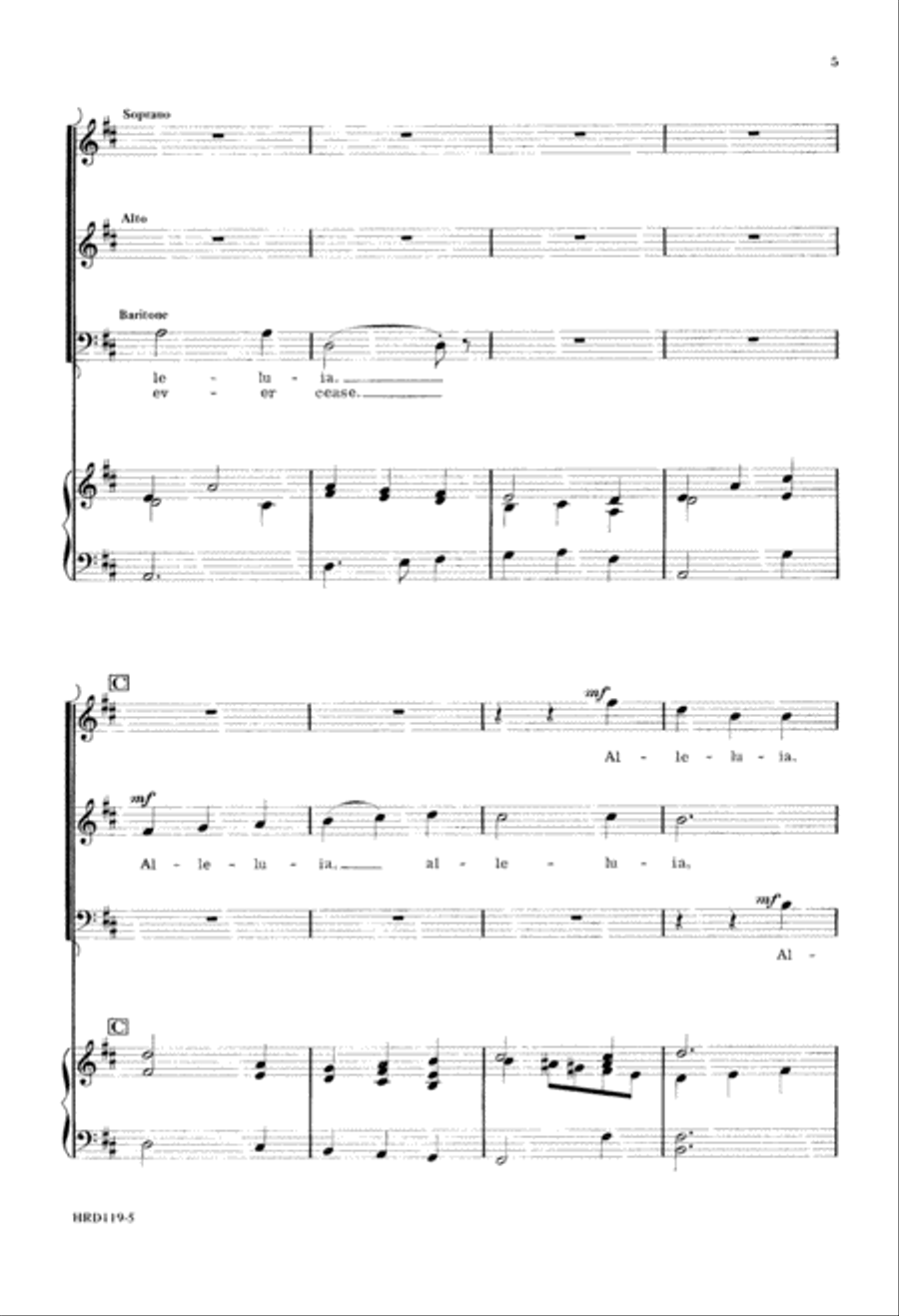 A Gentle Alleluia (Digital Download) 3-Part scores gallery preview page 5