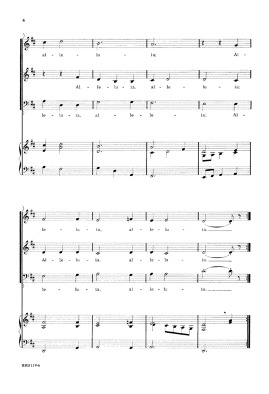 A Gentle Alleluia (Digital Download) 3-Part scores gallery preview page 6
