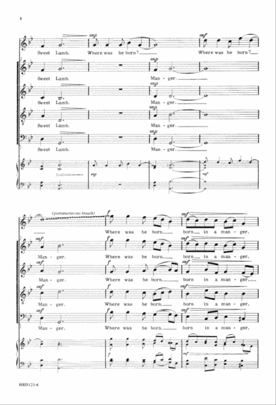 Mary Had a Baby (Digital Download) 4-Part scores gallery preview page 4