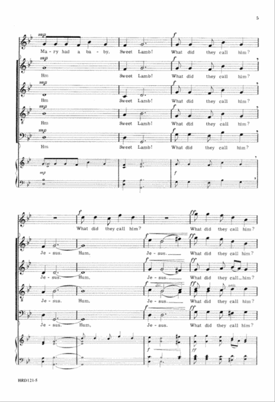 Mary Had a Baby (Digital Download) 4-Part scores gallery preview page 5
