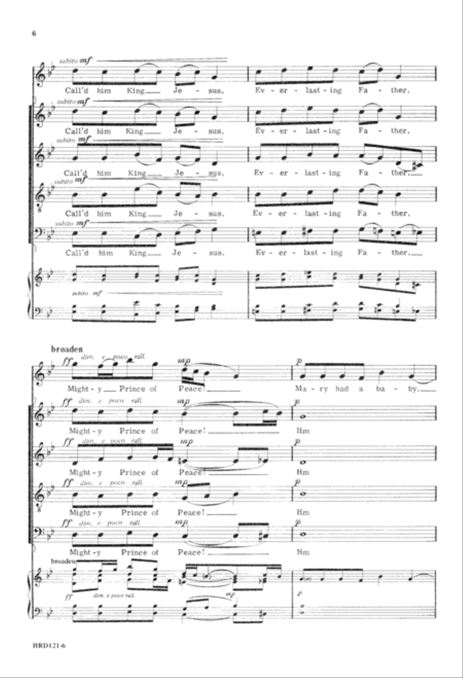 Mary Had a Baby (Digital Download) 4-Part scores gallery preview page 6