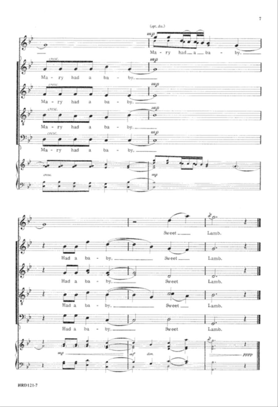 Mary Had a Baby (Digital Download) 4-Part scores gallery preview page 7
