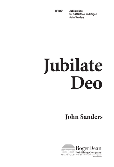 Jubilate Deo (Digital Download)