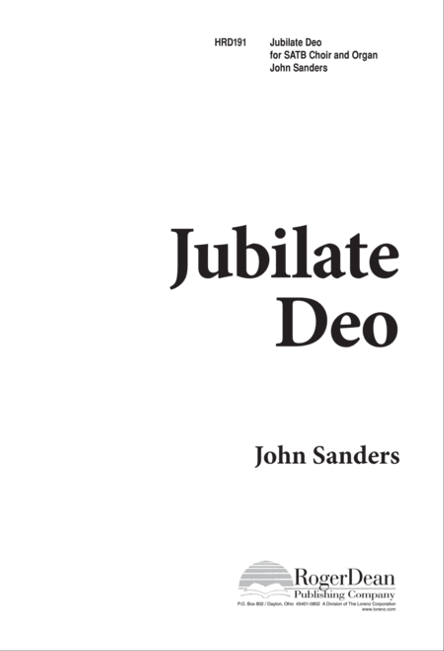 Jubilate Deo (Digital Download) 4-Part scores gallery preview page 1