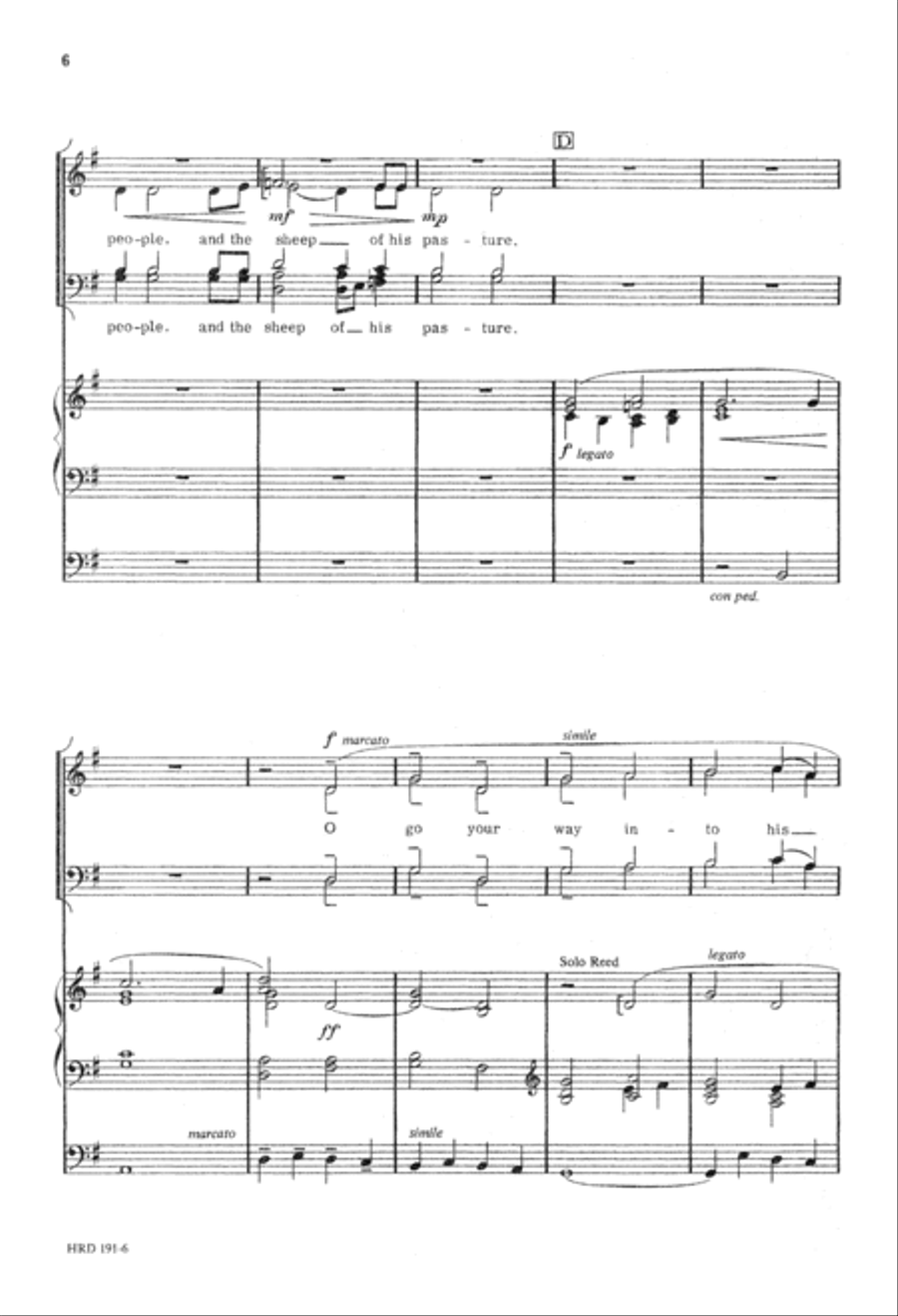 Jubilate Deo (Digital Download) 4-Part scores gallery preview page 6