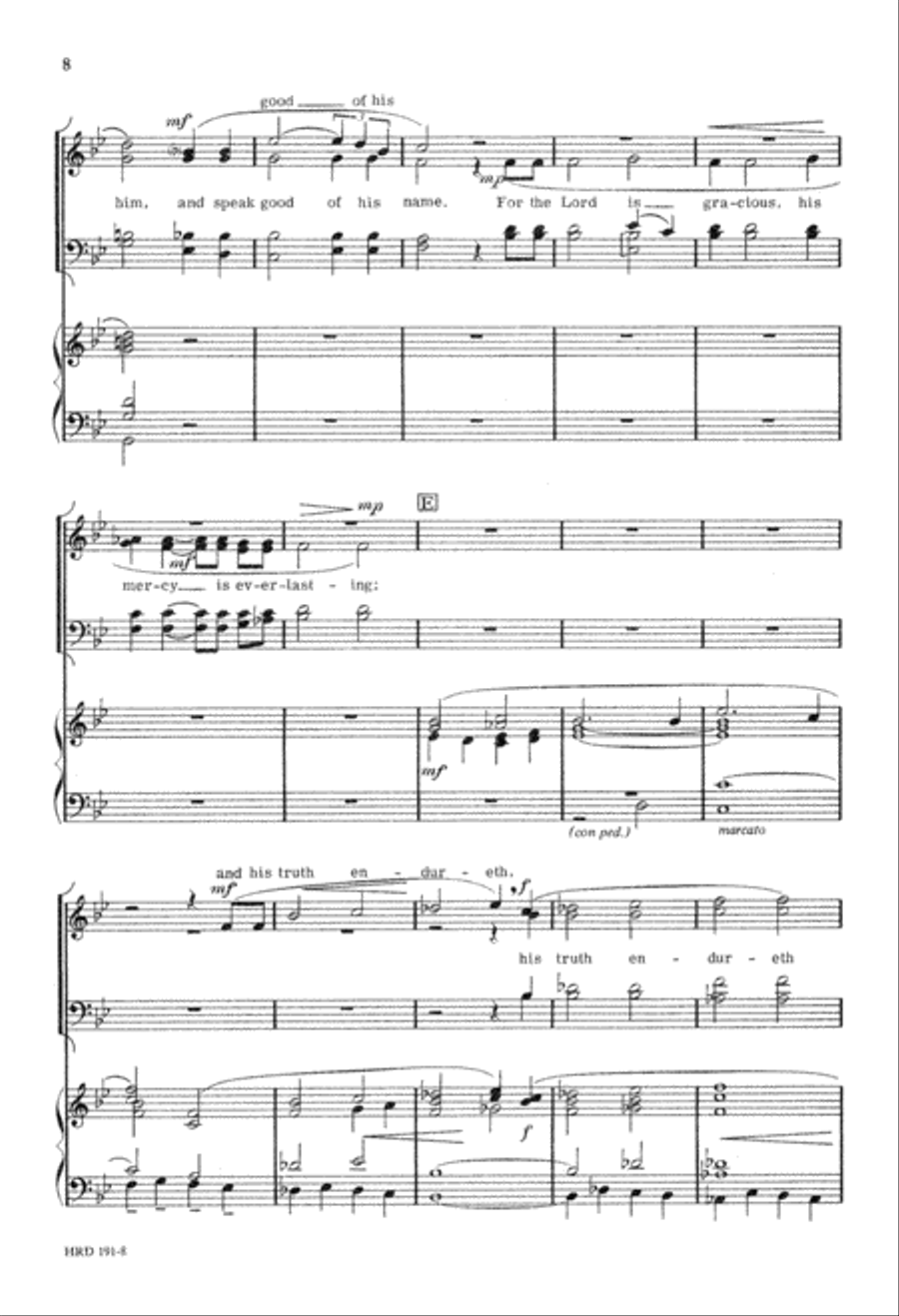 Jubilate Deo (Digital Download) 4-Part scores gallery preview page 8