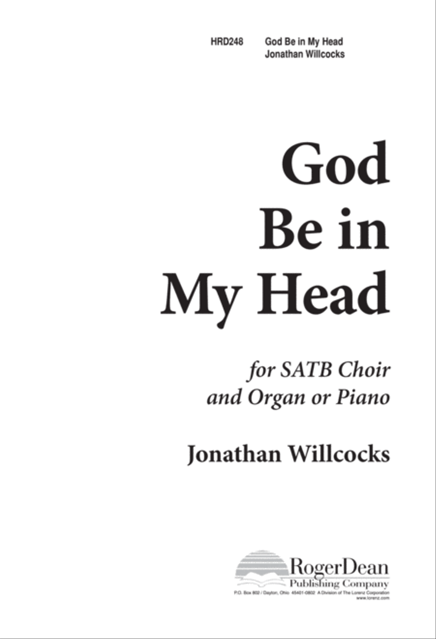 God Be In My Head (Digital Download) 4-Part scores gallery preview page 1