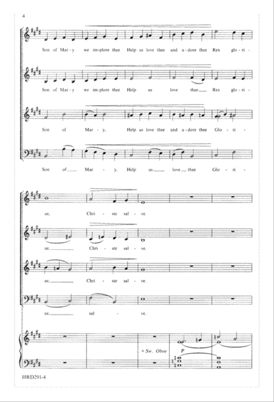 Christe Salve (Digital Download) 4-Part scores gallery preview page 4