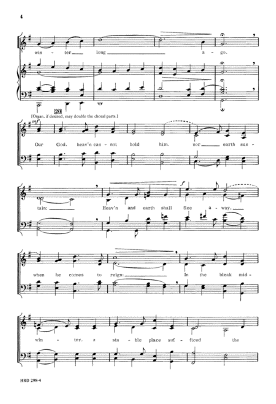 In the Bleak Midwinter (Digital Download) 4-Part scores gallery preview page 4