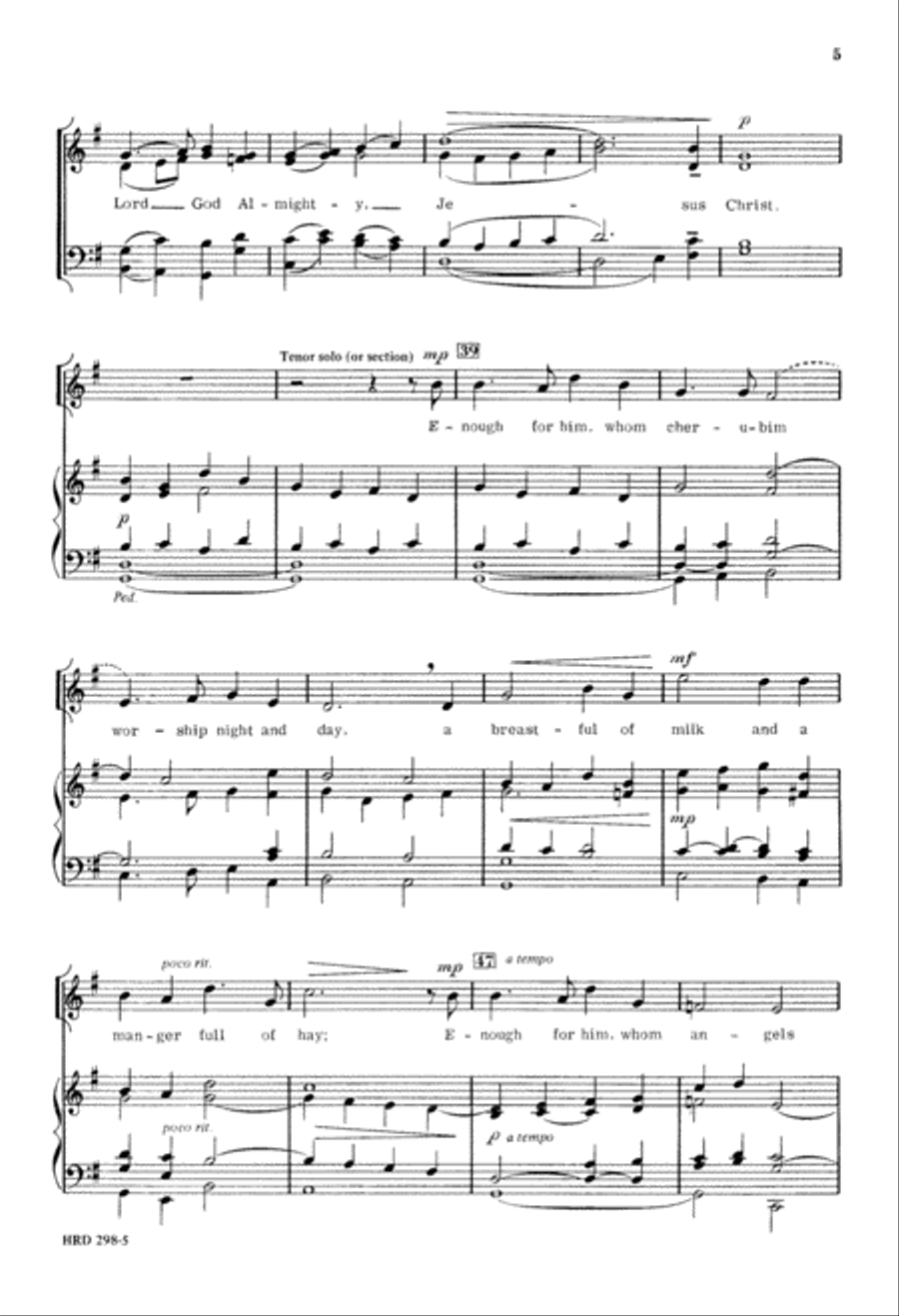 In the Bleak Midwinter (Digital Download) 4-Part scores gallery preview page 5